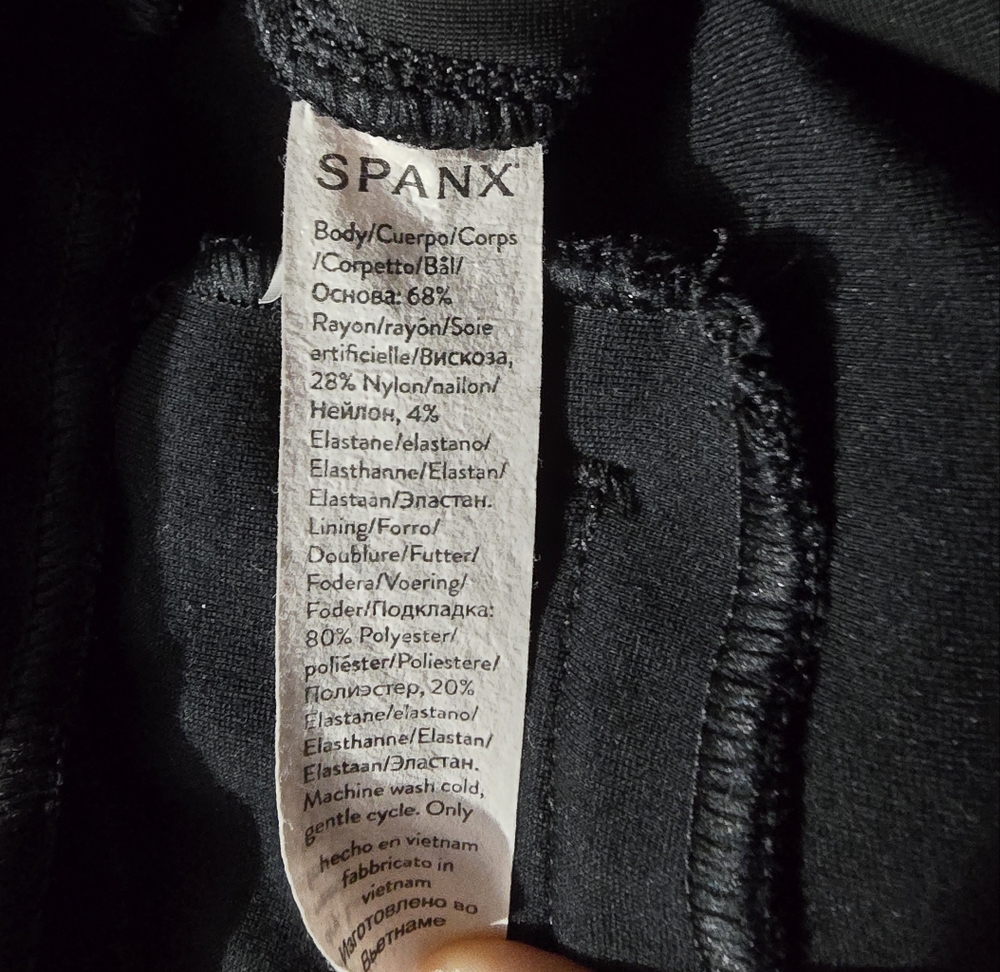 Spanx Ponte Perfect Fit Hi-Rise Flare Pants Tall Seamed Leg Black Pull-on Sz 1x - Picture 4 of 9